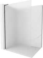 Mexen Kioto L tuš pregrada Walk-in 80 x 200 cm, mrazna, crna - 800-080-103-70-30