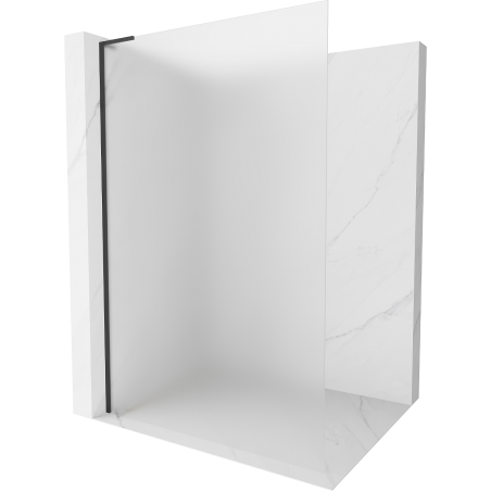 Mexen Kioto L Shower Panel Walk-in 120 x 200 cm, Frosted, Black - 800-120-103-70-30