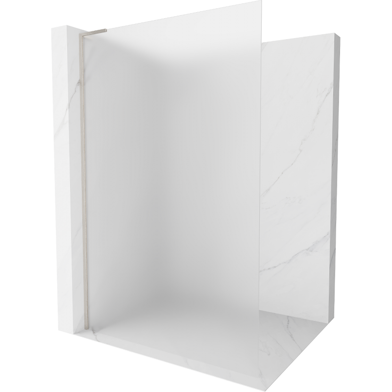 Mexen Kioto L parede de duche Walk-in 80 x 200 cm, fosco, níquel escovado - 800-080-103-97-30