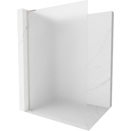 Mexen Kioto L Duschwand Walk-in 80 x 200 cm, mattiert, gebürsteter Nickel - 800-080-103-97-30