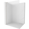Mexen Kioto L douchewand Walk-in 80 x 200 cm, ijsglas, geborsteld nikkel - 800-080-103-97-30