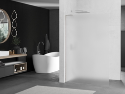 Mexen Kioto L Pregrada za tuš Walk-in 110 x 200 cm, matirano staklo, brušeni nikal - 800-110-103-97-30