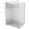 Mexen Kioto L Walk-in Shower Wall 80 x 200 cm, Transparent/Frosted, Chrome - 800-080-103-01-35