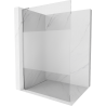Mexen Kioto L Duschwand Walk-in 100 x 200 cm, transparent/gefroren, Chrom - 800-100-103-01-35