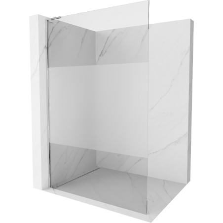 Mexen Kioto L Walk-in Shower Screen 110 x 200 cm, transparent/frosted, chrome - 800-110-103-01-35