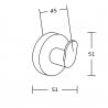Mexen Tiber Handtuchhaken, Chrom - 7050535-00