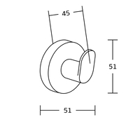 Mexen Tiber dvieļu āķis, hroms - 7050535-00