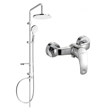 Mexen Erik set doccia esterno con soffione e rubinetto doccia Fabia, cromo - 746540205-00