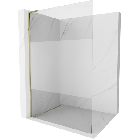 Mexen Kioto L ścianka prysznicowa Walk-in 70 x 200 cm, transparent/szron, złota - 800-070-103-50-35