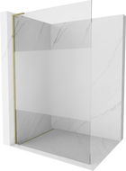 Mexen Kioto L Duschwand Walk-in 70 x 200 cm, transparent/gefroren, gold - 800-070-103-50-35