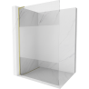 Mexen Kioto L Duschwand Walk-in 70 x 200 cm, transparent/matt, gebürstetes Gold - 800-070-103-55-35