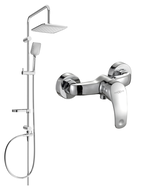 Mexen Sven Aufputz-Duschset mit Regenbrause und Duscharmatur Fabia, Chrom - 746540262-00