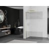 Mexen Kioto L parete doccia Walk-in 100 x 200 cm, trasparente/ghiacciato, oro spazzolato - 800-100-103-55-35