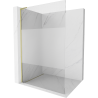 Mexen Kioto L zidni tuš Walk-in 120 x 200 cm, prozirni/mat, zlatni brušeni - 800-120-103-55-35