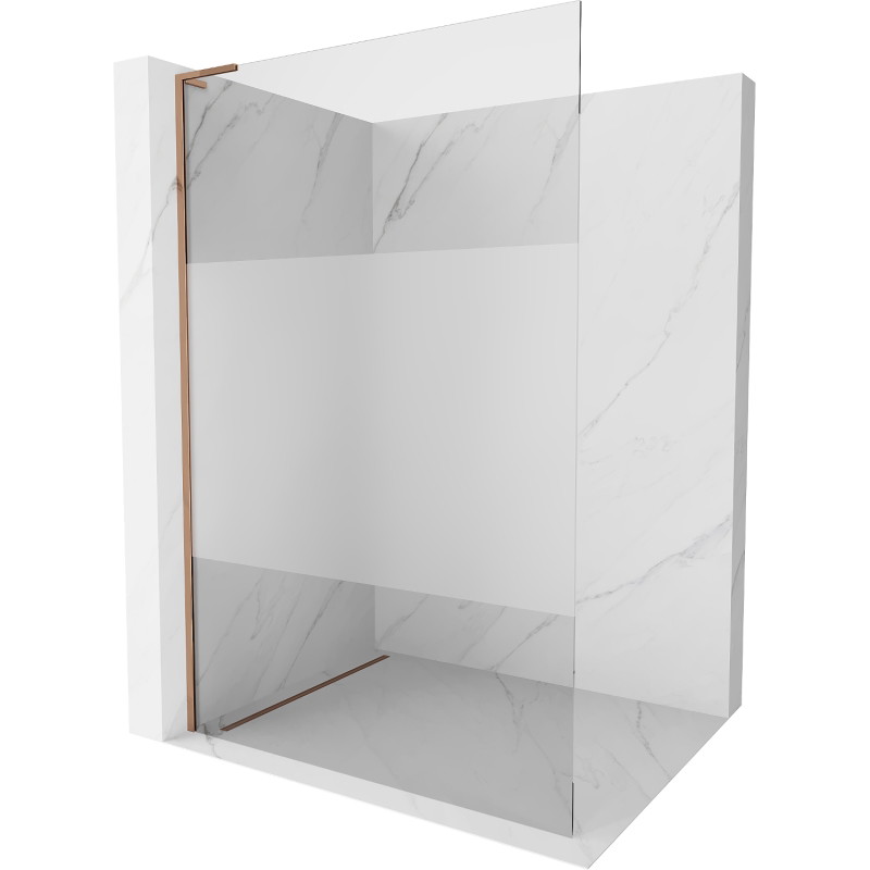 Mexen Kioto L dušisein Walk-in 80 x 200 cm, läbipaistev/jäätunud, roosa kuld - 800-080-103-60-35