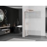 Mexen Kioto L paroi de douche Walk-in 110 x 200 cm, transparent/givre, or rose - 800-110-103-60-35