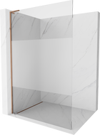 Mexen Kioto L Tuš panel Walk-in 120 x 200 cm, prozirno/matirano, ružičasto zlato - 800-120-103-60-35