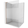 Mexen Kioto L Duschwand Walk-in 100 x 200 cm, transparent/mattiert, gebürstetes Kupfer - 800-100-103-65-35