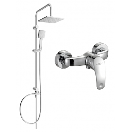 Mexen Tord ensemble de douche murale avec pomme de douche et mitigeur Fabia, chromé - 746540200-00