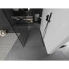 Mexen Kioto freestanding shower wall 110 x 200 cm, black pattern 8 mm, gun gray brushed - 800-110-002-66-78