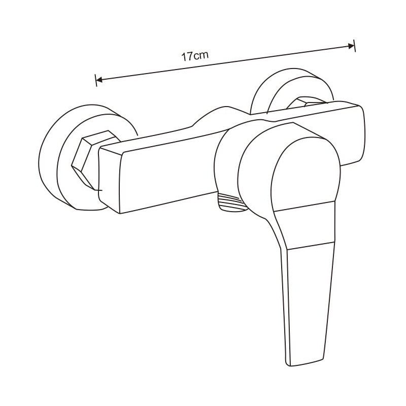 Mexen Caro Carl ensemble de douche extérieur avec pommeau de douche et robinet de douche, chromé - 746640240-00