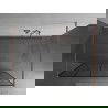 Mexen Kioto freistehende Duschwand 100 x 200 cm, schwarzes Muster 8 mm, gebürstetes Kupfer - 800-100-002-65-78