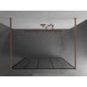 Mexen Kioto paroi de douche autonome 130 x 200 cm, motif noir 8 mm, laiton brossé - 800-130-002-65-78