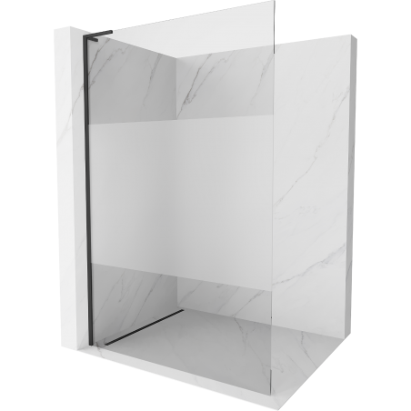 Mexen Kioto L ścianka prysznicowa Walk-in 90 x 200 cm, transparent/szron, czarna - 800-090-103-70-35