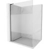 Mexen Kioto L paroi de douche Walk-in 100 x 200 cm, transparent/frosté, noir - 800-100-103-70-35