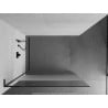 Mexen Kioto L paroi de douche Walk-in 110 x 200 cm, transparent/givre, noir - 800-110-103-70-35