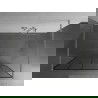 Mexen Kioto vrijstaande douchewand 140 x 200 cm, zwart patroon 8 mm, geborsteld nikkel - 800-140-002-97-78