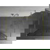 Mexen Kioto vrijstaande douchewand 100 x 200 cm, zwart patroon 8 mm, geborsteld goud - 800-100-002-55-78