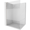 Mexen Kioto L Duschwand Walk-in 80 x 200 cm, transparent/frost, gebürstetes Nickel - 800-080-103-97-35