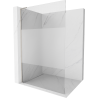 Mexen Kioto L paroi de douche Walk-in 80 x 200 cm, transparent/givre, nickel brossé - 800-080-103-97-35
