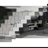 Mexen Kioto paroi de douche autoportante 120 x 200 cm, motif noir 8 mm, or brossé - 800-120-002-55-78