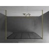 Mexen Kioto free-standing shower wall 130 x 200 cm, black pattern 8 mm, brushed gold - 800-130-002-55-78