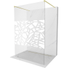 Mexen Kioto cloison de douche autoportante 110 x 200 cm, motif blanc 8 mm, or brossé - 800-110-002-55-85
