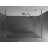 Mexen Kioto Freestanding Shower Wall 110 x 200 cm, White Pattern 8 mm, Brushed Gold - 800-110-002-55-85