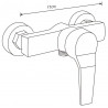 Mexen Caro Sven Duschset zur Aufputzmontage mit Regenduschkopf und Duscharmatur, schwarz - 746640262-70