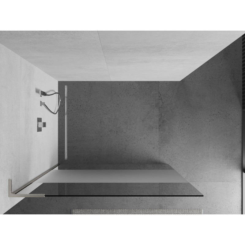 Mexen Kioto L ścianka prysznicowa Walk-in 90 x 200 cm, transparent/szron, nikiel szczotkowany - 800-090-103-97-35