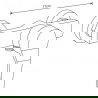 Mexen Carl Aufputz-Duschset mit Regenbrause und Caro-Duscharmatur, schwarz - 746640240-70