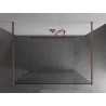 Mexen Kioto ścianka prysznicowa wolnostojąca 120 x 200 cm, biały wzór 8 mm, miedź szczotkowana - 800-120-002-65-85