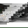 Mexen Kioto vrijstaande douchewand 120 x 200 cm, wit patroon 8 mm, geborsteld geweergrijs - 800-120-002-66-85