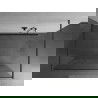 Mexen Kioto freistehende Duschwand 140 x 200 cm, weißes Muster 8 mm, gebürstet gun gray - 800-140-002-66-85