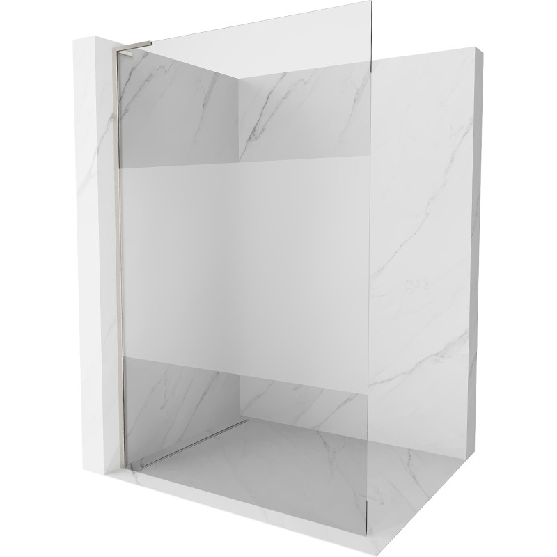 Mexen Kioto L ścianka prysznicowa Walk-in 100 x 200 cm, transparent/szron, nikiel szczotkowany - 800-100-103-97-35