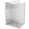 Mexen Kioto L tuš-pregrada Walk-in 120 x 200 cm, prozirno/matirano, brušeni nikal - 800-120-103-97-35