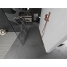 Mexen Kioto vabalt seisev dušisein 100 x 200 cm, valge laineline 8 mm, harjatud vask - 800-100-002-65-97