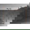 Mexen Kioto freistehende Duschwand 100 x 200 cm, weiße Welle 8 mm, gebürstetes Kupfer - 800-100-002-65-97