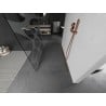 Mexen Kioto free-standing shower screen 130 x 200 cm, white wave 8 mm, brushed copper - 800-130-002-65-97