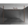 Mexen Kioto vabaltiseisev dušisein 140 x 200 cm, valge laine 8 mm, harjatud vask - 800-140-002-65-97
